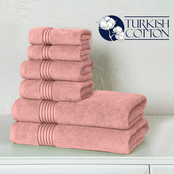 6-Piece Premium Towel Set, 2 Bath Towels, 2 Hand Towels, and
