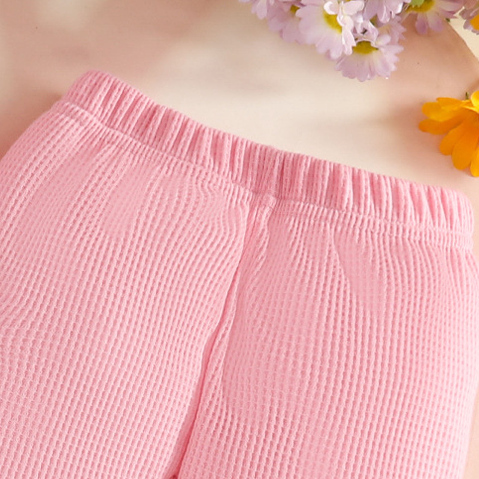 Faraee Toddler Baby Girl 2 Piece Summer Outfit Tassel Flower Cute Clothes Sleeveless Vest Tops Flare Leg Pants Casual Clohing Set Pink Size 12-18 Months