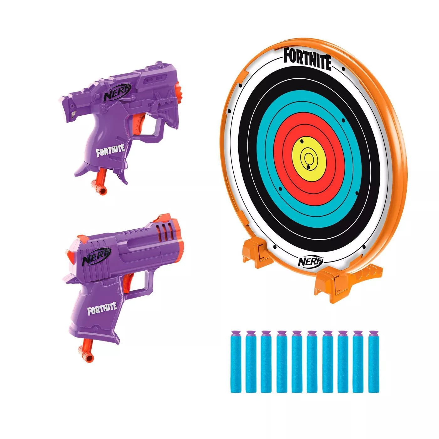 NERF FORTNITE トイガン 7セット プラス ストライク9ターゲット Fortnite Targeting Set with 2 Micro Blasters Suction Darts Stick