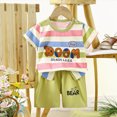 thumbnail image 4 of Gibobby Toddler Outfits for Boys Toddler Boys Outfit Set Short Sleeve Soft Casual Kids 3 6 12 18 24 Months 3-5T Summer Clothes Cotton T Shirts and Elastic Shorts(6-12 Months,Light Green), 4 of 4