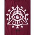 thumbnail image 5 of Ma Croix Mens Graphic Print Illuminati All Seeing Eye Casual T Shirt, 5 of 6