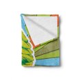 thumbnail image 2 of Art Soft Flannel Fleece Blanket, Hand Drawn Ice Cream on Cone with Colorful Rays Coming out from the Middle, Cozy Plush for Indoor and Outdoor Use, 60" x 80", Lime Green Multicolor, by Ambesonne, 2 of 6