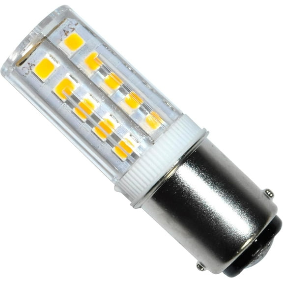 HQRP Navigation and Anchor Light Ba15d Bayonet Base 24LEDs Dual Contact SMD LED Bulb Warm White 10-30 Volt DC