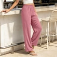 thumbnail image 6 of SOOMLON Scrub Pants for Women Plus Size Straight Leg Long Pants Elastic Waist Trousers with Pockets Soft Work Clothes, 6 of 9