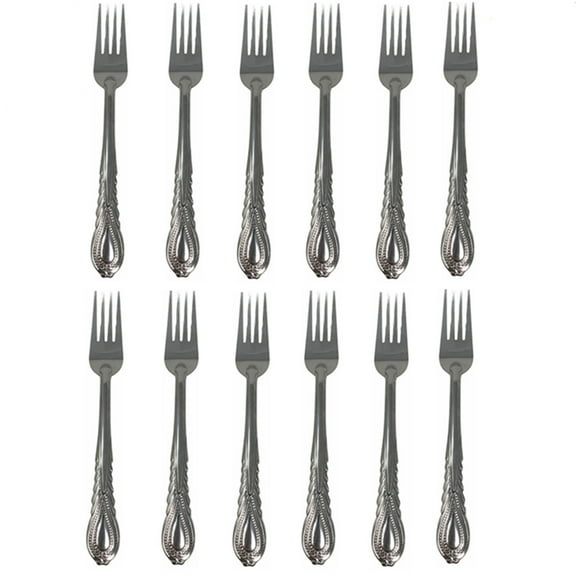 12 Pieces Stainless Steel Forks, 7.25in Flatware Forks, Tableware Forks Set, Dinner Forks Silverware Forks, Table Forks, Use for Home, Restaurant