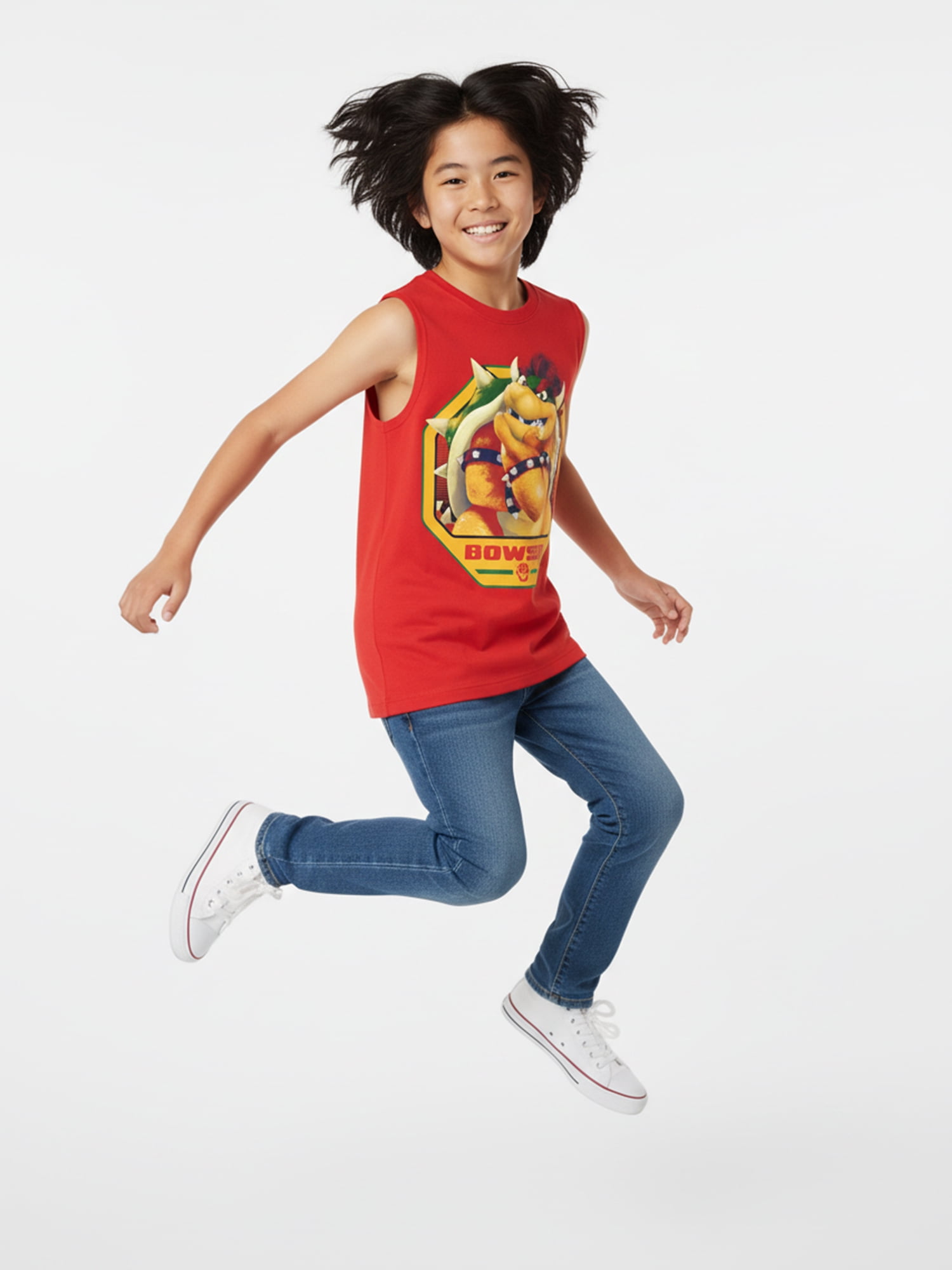 Super Mario Galaxy Movie Boys Bowser Graphic Muscle Tank Top, Sizes 4-18