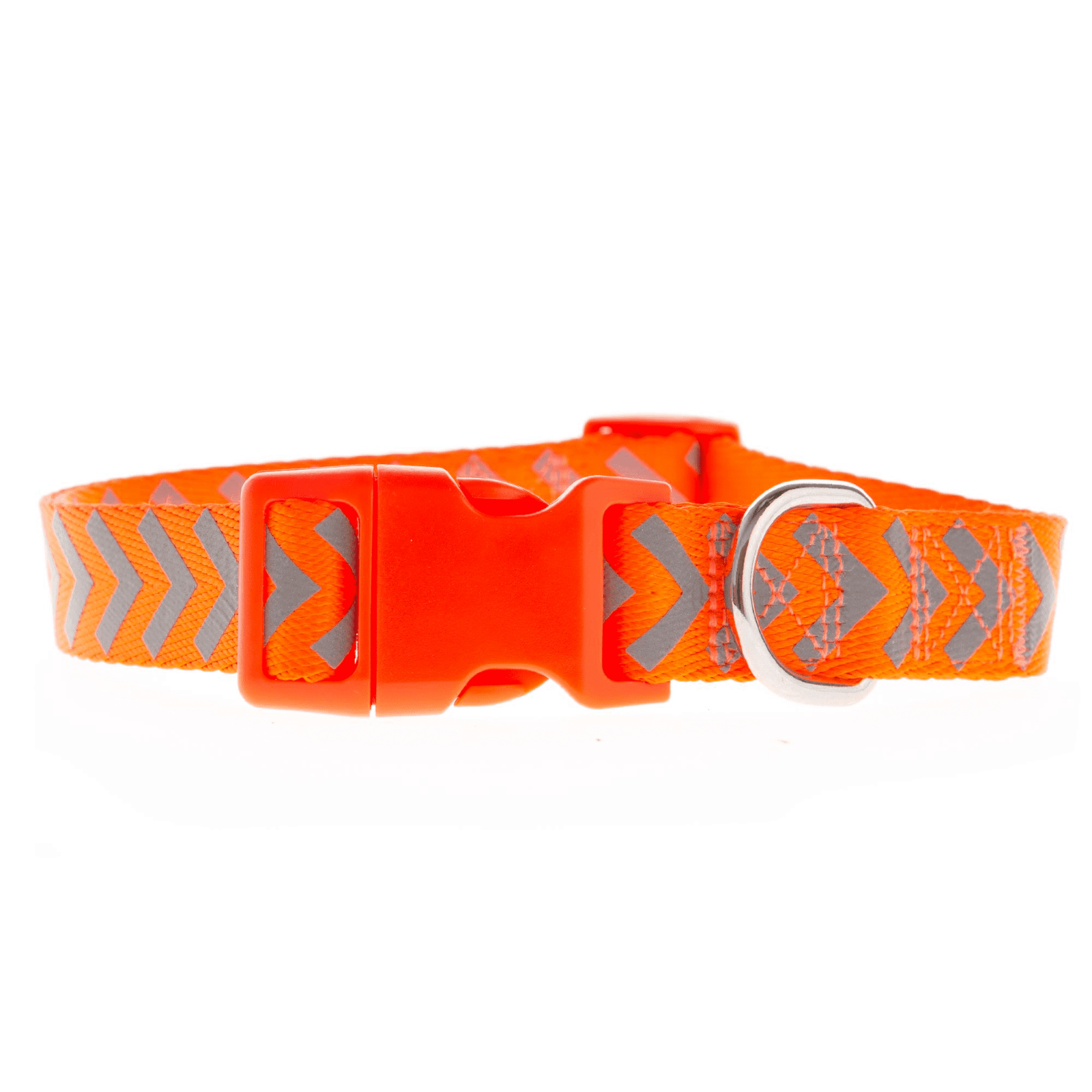 Top Paw Adjustable Orange Reflective Dog Collar SMALL