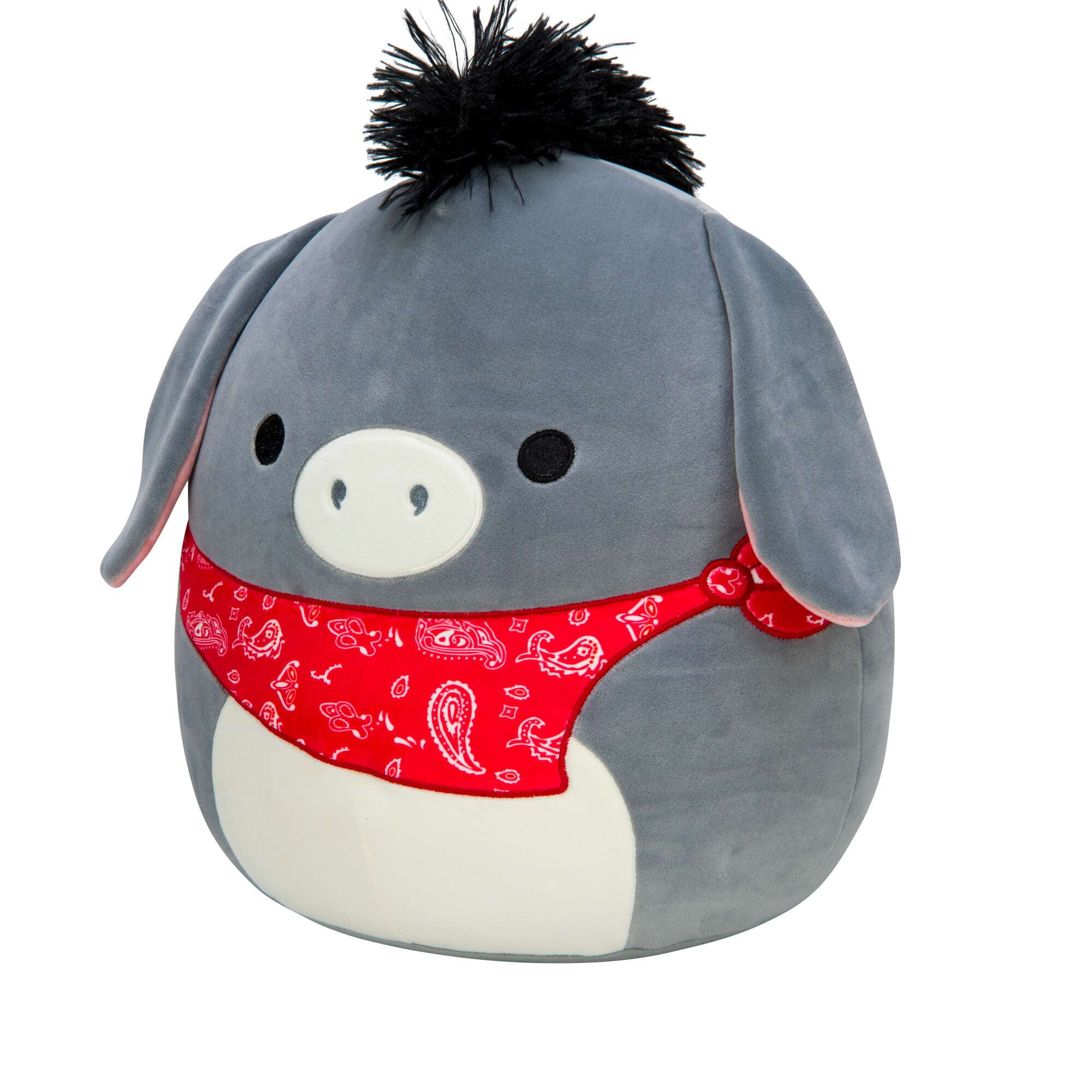 Fuzz-a-mallows By Squishmallows Original 8-Inch Easter Plush - Jason the Grey Donkey with Plaid Bandana