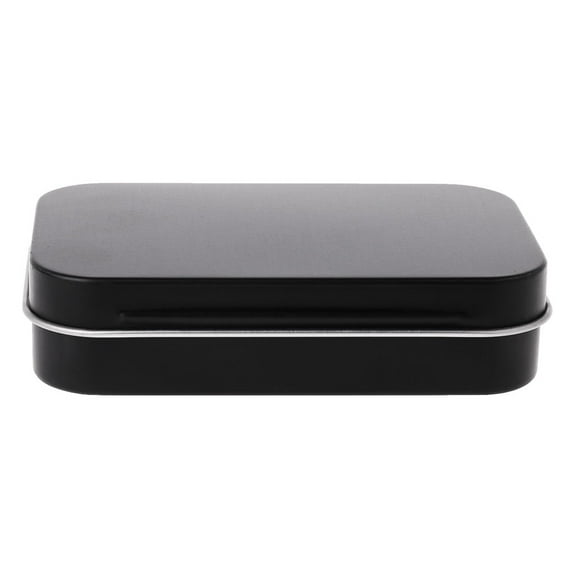 SIEYIO Storage Box Small Jewelry Candy Coin for Key Organizer Tin Flip Black Gifts Seal