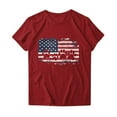 thumbnail image 4 of Fartey 4th of July Shirt for Women Patriotic Short Sleeve Tops Loose Fitted Independence Day Crew Neck T Shirts American Flag Graphic Tees Red XL, 4 of 4