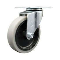 4 Inch Thermoplastic Rubber Wheel Top Plate Swivel Caster Service Caster Brand