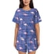 thumbnail image 1 of Balery Flamingo Conjunto de Pijama para Mujer con Estampado, Dos Piezas de Manga Corta y Shorts, Ropa de Dormir Suave con Cuello Redondo y Bolsillos-Small, 1 of 6