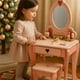 thumbnail image 1 of Tocador de Dormitorio con Espejo para Niños Set de Juguete Infantil De Madera, 1 of 9