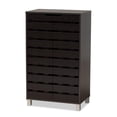 thumbnail image 1 of Baxton Studio Ernest Armoire de Rangement pour Chaussures à 2 Portes en Bois Fini Brun Foncé, 1 of 10