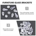 thumbnail image 3 of 50pcs Cabinet Glass Mirror Clips Mounting Spacers Clamps Holder, 3 of 6