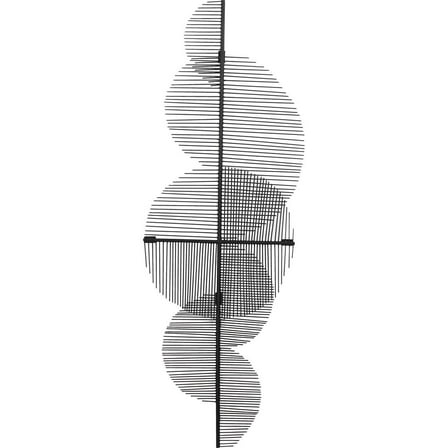 Renwil Byers 17.75x51.5" Modern Metal Wall Hanging Decor in Black