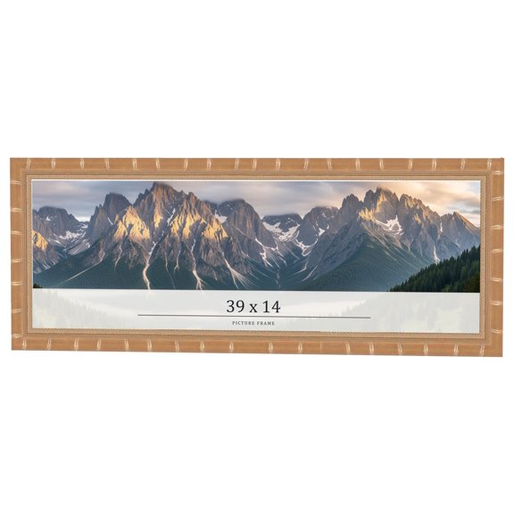 39x14 Frame Gold Real Wood Picture Frame Width 1.5 inches | Interior Frame Depth 0.5 inches |