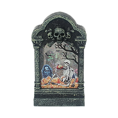 

EUHDSSDE Tombstone Light LED Night Light Colorful Skull Candle Decor Light
