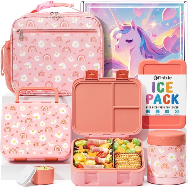 Set de loncheras Fimibuke Bento para niños con termo de 960 ml y bolsa