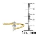 thumbnail image 4 of SZUL Women's 1/4 CTW Vertical Three Stone Lab Grown Diamond Ring in 10K Yellow Gold (F-G Color, VS1- VS2 Clarity), 4 of 6