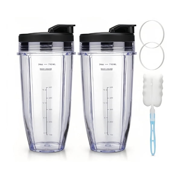 RYLZX 2 pack,24oz Replacement Blender Cup, for Nutri Ninja Auto IQ