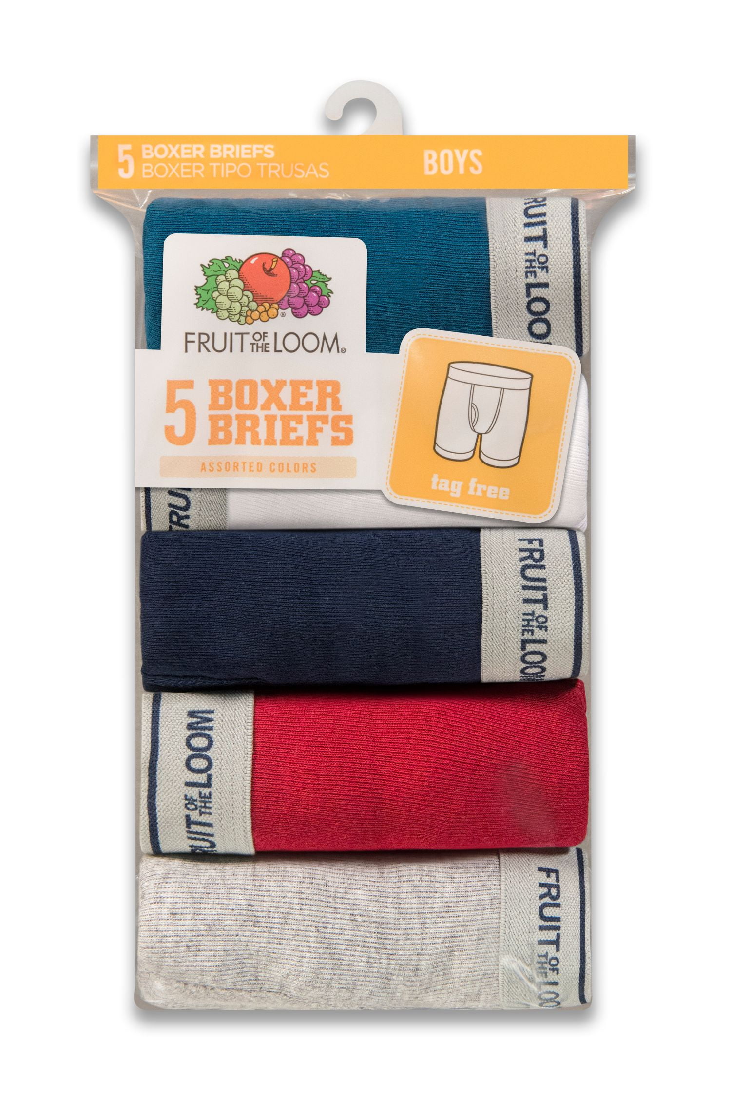 Fruit of the Loom Boys Boxer Briefs Assorted Colors