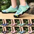 thumbnail image 5 of Gyujnb Cartoon Pull on Water Shoes Elastic Composition Flat Sole Lightweight Outdoor Footwear (Little Girls, Big Girls),26, 5 of 7