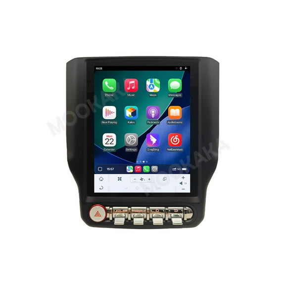 MOOKAKA 10.4" Smart Display Radio Audio Media Player for Dodge Ram 2019 2020 2021 Universal Car Navigation GPS Upgrade Headunit Android Replacement HD Screen Carplay Accessories