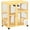 Yellow, variant on PawHut Wooden Cat House for Indoor Cats w/ Flap Door Platforms Hammock