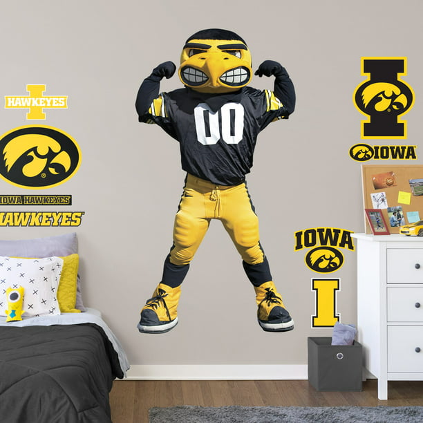 Fathead Iowa Hawkeyes Herky Mascot Life Size Officially Licensed Removable Wall Decal Com - Iowa Hawkeye Home Decor