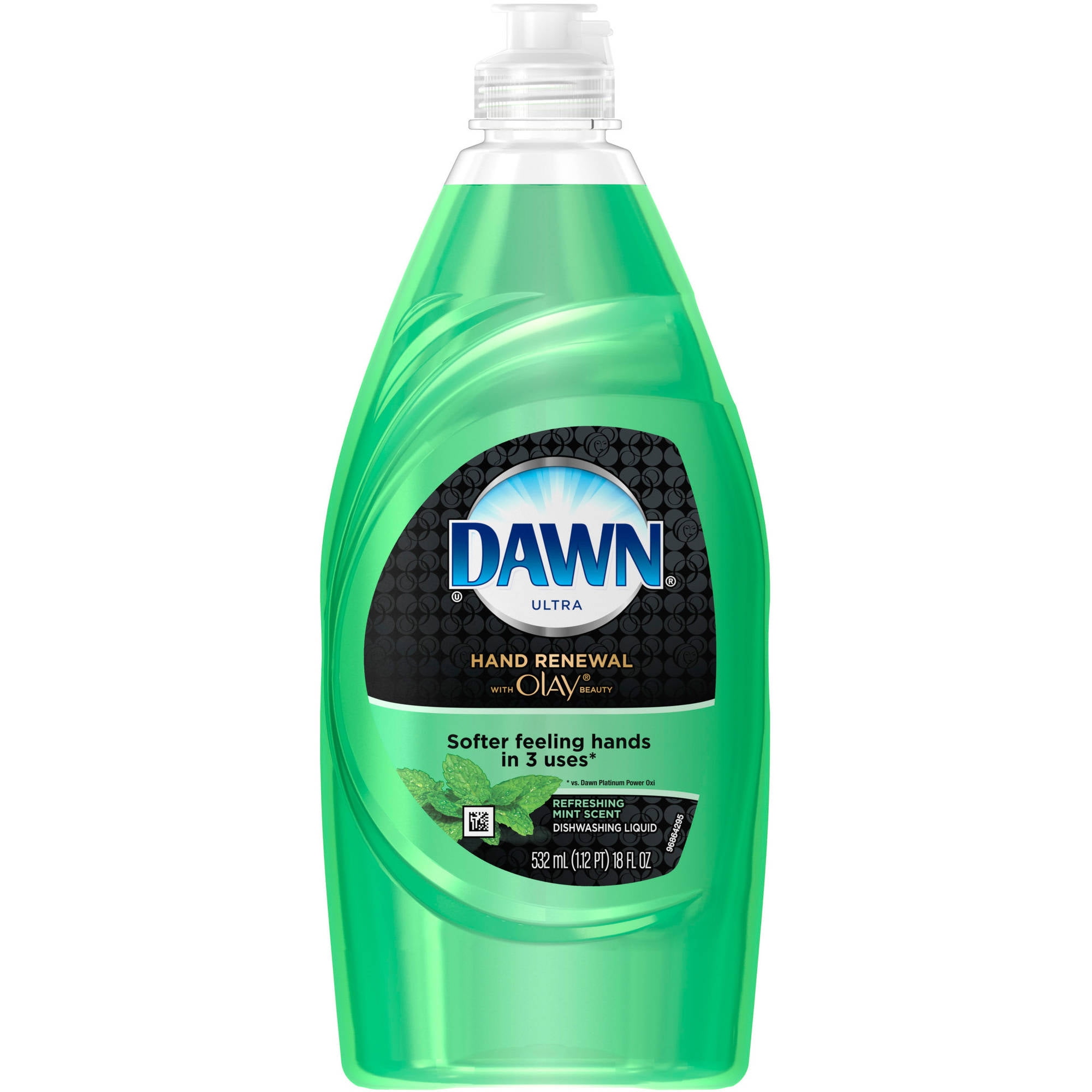 Dawn Hand Renewal With Olay Dishwashing Liquid, Mint Scent, 18 fl oz