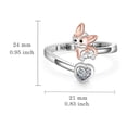 thumbnail image 3 of Adjustable Open Dog Ring Jewelry for Women Girls Idea Pet Lover Accessory Fashion Statement Unique Design, 3 of 3