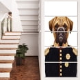 thumbnail image 1 of Funny Boxer Dog in Military Uniform - Animal Canvas Art Print, 1 of 3