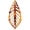 Orange, variant on Delight Jewelry Acrylic Large Leaf Pearly Brown - Silvertone Senior Mom Class of 2026 Dome Necklace, 18"
