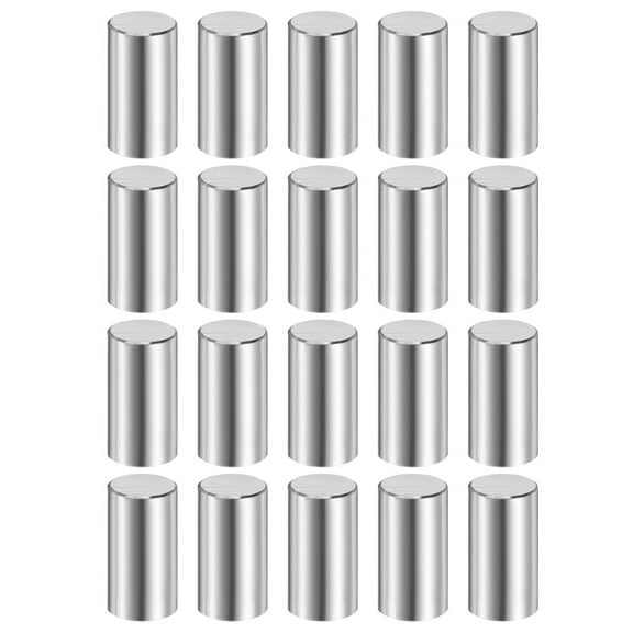 20 Pack 10 mm x 20 mm Dowel Pins, 316L Stainless Steel Cylindrical Dowel Pins Shelf Support Peg Pin Rod Fasten Elements Metal Shelf Pegs Silver Tone