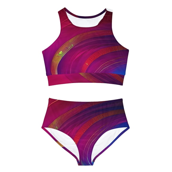 'Warm Breeze' Sporty Bikini Set (AOP)