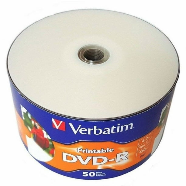 50 Pack Verbatim DVD R DVDR White Inkjet Hub Printable 16X 4 7GB 120min  50-pack-verbatim-dvd-r-dvdr-white-inkjet-hub-printable-16x-4-7gb-120min
