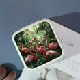 thumbnail image 4 of Autua Flamingos Jungle Digital Painting Travel Jewelry Box for Women - Small Organizer for Necklace, Ring, Earring Storage White, 4 of 5