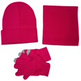 thumbnail image 2 of Winter Set with Lined Gloves Knit Beanie Scarf Added Warmth for Hands Scarf a Hat Gloves, 2 of 3
