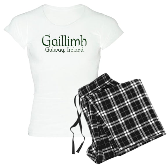 CafePress - County Galway (Gaelic) Women's Light Pajamas - Women's Short Sleeve Print T-Shirt and Pants Light Cotton Pajama Set