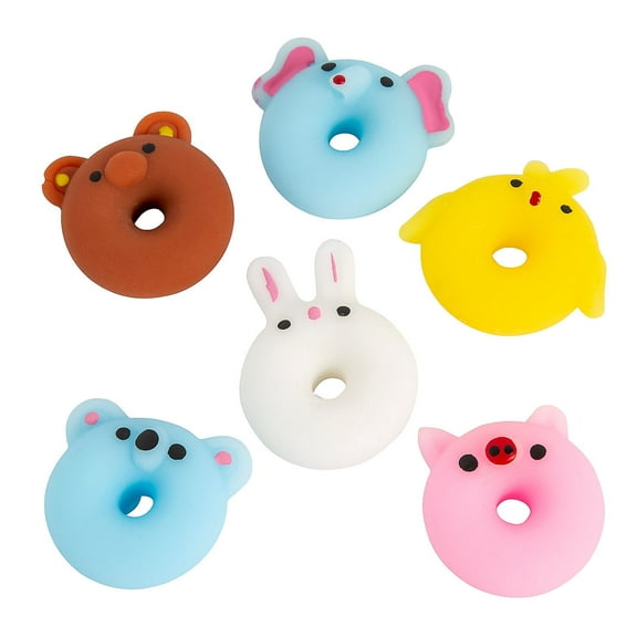 Fun Express Mini Donut Animal Mochi Squishies - 12 Pieces