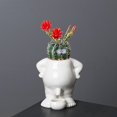 thumbnail image 2 of Flowerpots with Dish Ceramic, Decorative Flower Pot Simulation Innovative Little Man Peeing Succulent Planter Pot Ceramic Peeing Plant Pot for Home, Flower Pots, 2 of 5