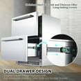 thumbnail image 3 of 24 inch Drawer Refrigerator, Built-in Wine and Beverage Refrigerator Under the Counter, Weatherproof, Anti-Fingerprint, Indoor and Outdoor Refrigerators, All-Stainless Steel Cooler, 3 of 9