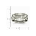 thumbnail image 2 of Titanium Grooved 8mm Satin Band Ring - Size 6, 2 of 2