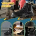 thumbnail image 4 of Unisex-Adults Steel Toe Chelsea Boots, Men's Industrial Construction Shoes, Waterproof, Lightweight, Comfortable, Non-slip Safety Boots, 4 of 6