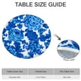 thumbnail image 6 of 44in Round Tablecloth with Elastic Edge, Waterproof Fitted Table Cover for 36-44" Tables, Floral Theme Polyester Reusable Table Cloths Wipe Clean for Picnic, Dining, Outdoor Use and Party Decor, 6 of 7
