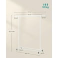 thumbnail image 4 of SONGMICS Clothes Rack with Wheels, Heavy-Duty Clothing Rackl, 220 lb Load Capacity, White, 4 of 5