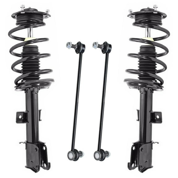 Detroit Axle - Front Struts Sway Bars for Hyundai 2010 2011 2012 Santa Fe, 2 Complete Struts with Coil Spring Assembly 2 Sway Bar End Links Replacement Suspension Kit