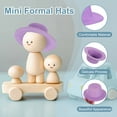 thumbnail image 3 of Uxcell 5.3 Inch Mini Formal Hats, 12 Pcs Miniature Doll Hats for Crafts, Mix-color, 3 of 5