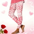 thumbnail image 6 of Gamivast Compression Leggings for Women Yoga Heart Print High Waist Tummy Control Tights Valentines Day Stretchy Pants Soft Casual Leggings, 6 of 9